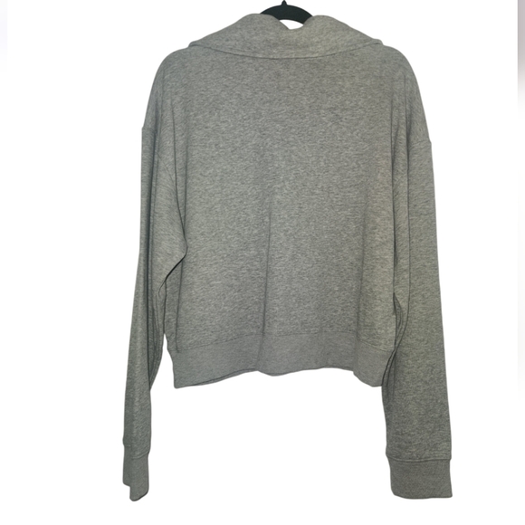 HEATHER GRAY PRINCE HALF ZIP HIP LENGTH SWEATSHIRT SZ XXL NWOT - Picture 4 of 4